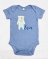 Preview: Babybody bedruckt eisblau *Boho Teddy natur* mehrfarbig