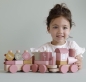 Preview: Holz Eisenbahn mit mit Steck-Formen rosa-blush von Little Dutch