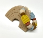 Preview: Greifling Naturholz *Rainbow senfgelb-babyblau* ohne Namen