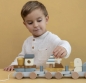 Preview: Holz Eisenbahn mit Steck-Formen Segelboot-Möwe von Little Dutch FSC