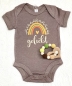 Preview: Babybody bedruckt *geliebt* mehrfarbig