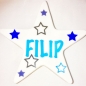 Preview: Nachtlicht LED Stern blau *Sweet Dreams*
