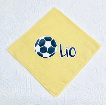 Nuschi gelb *Fussball weiss-schwarz* mehrfarbig
