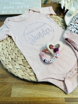 Babybody bedruckt *chliises grosses Wunder* einfarbig