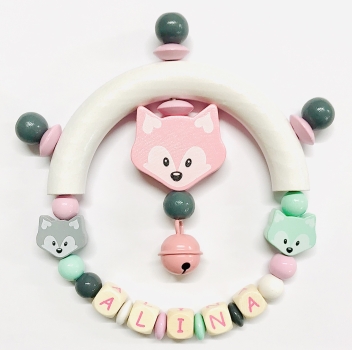Greifling Holz *Fox grau-rosa* mit Namen