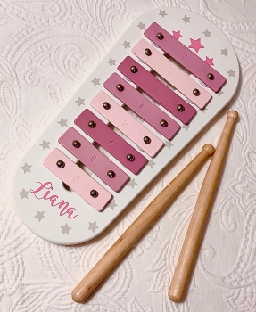 Musikspielzeug Xylophon rosa von Jabadabado