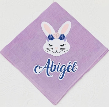 Nuschi flieder *Boho-Hase weiss* mehrfarbig