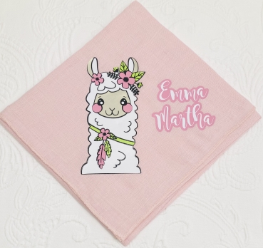 Nuschi rosa *Lama weiss-rosa* mehrfarbig