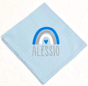 Nuschi babyblau *Rainbow-Boho blau* mehrfarbig