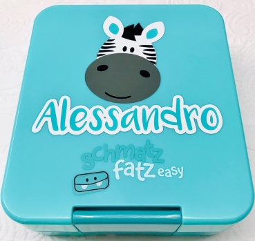 Schmatz Fatz easy Znünibox (mit Unterteilung) mint *Zebra*