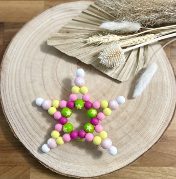 Greifling Silikon *Stern pastellrosa-lemon* ohne Namen