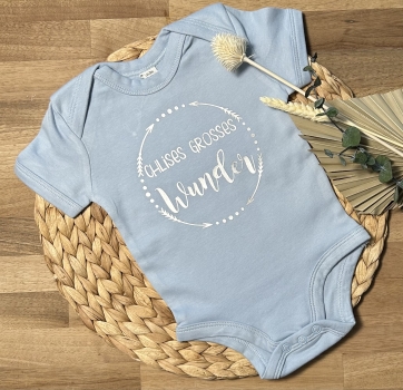 Babybody bedruckt *chliises grosses Wunder* einfarbig