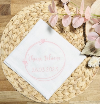 Nuschi bedruckt *Boho Kreis Herzli* einfarbig