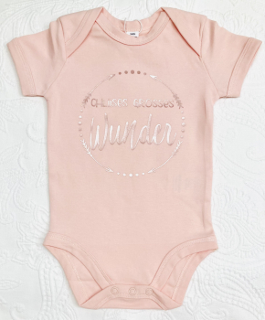 Babybody bedruckt *chliises grosses Wunder* einfarbig