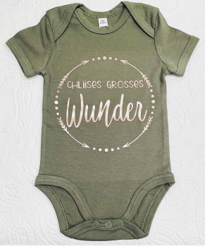 Babybody bedruckt *chliises grosses Wunder* einfarbig