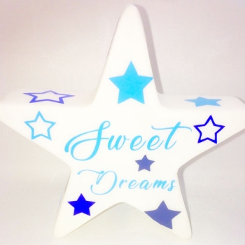 Nachtlicht LED Stern blau *Sweet Dreams*