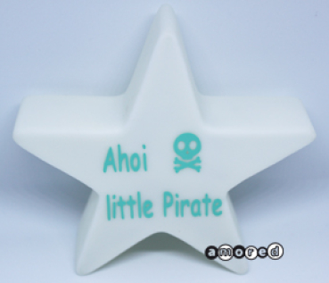 Nachtlicht LED Stern helltürkis *Ahoi little Pirate*
