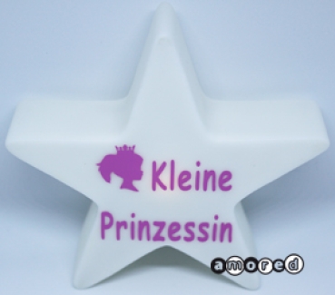 Nachtlicht LED Stern rosa *Kleine Prinzessin*