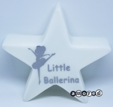 Nachtlicht LED Stern silber *little Ballerina*