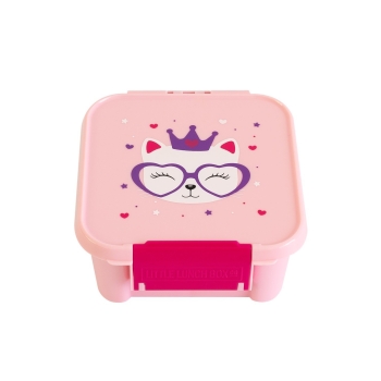 LITTLE LUNCH BOX CO. - BENTO MINI Znünibox (mit Unterteilung) *Kätzchen rosa*