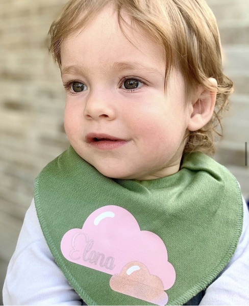Pippi Lätzli army *Wolken rosa-roségold* mehrfarbig
