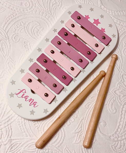 Musikspielzeug Xylophon rosa von Jabadabado