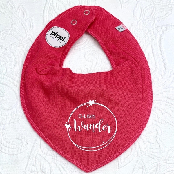 Pippi Lätzli bedruckt *Boho Kreis Herzli* einfarbig