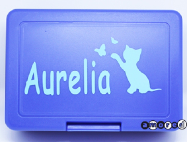 Znüniboxli (ohne Unterteilung) blau-skyblau *Katze Aurelia*