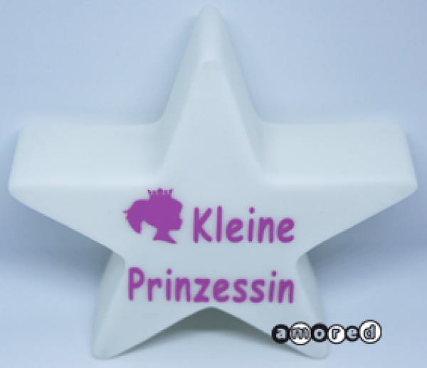 Nachtlicht LED Stern rosa *Kleine Prinzessin*