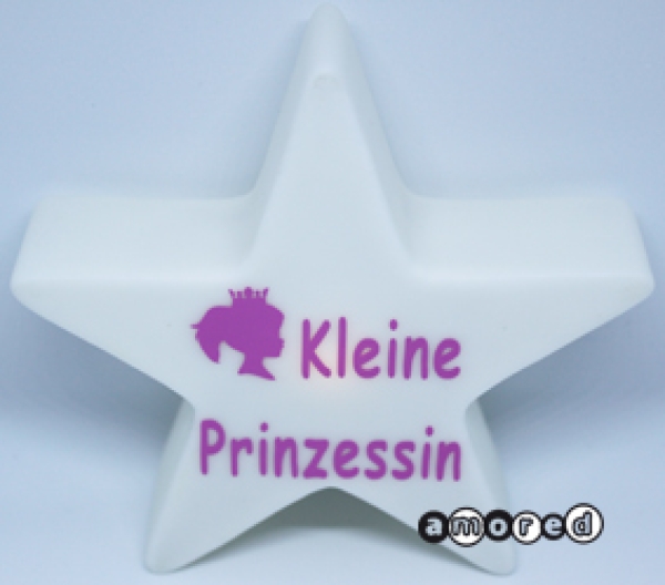Nachtlicht LED Stern rosa *Kleine Prinzessin*